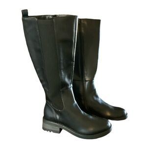 LifeStride Kent Boots faux leather knee high zip up - Black - Size 6 1/2 M